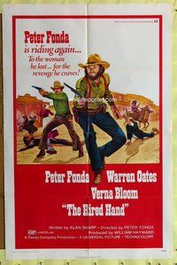 e406 HIRED HAND one-sheet movie poster '71 Peter Fonda, Warren Oates