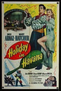 e408 HOLIDAY IN HAVANA one-sheet movie poster '49 Desi Arnaz, Cuba!