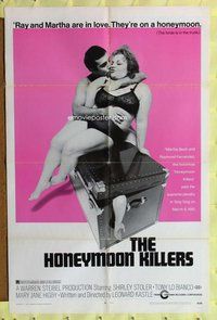 e413 HONEYMOON KILLERS one-sheet movie poster '70 Mink Stoler, Bianco