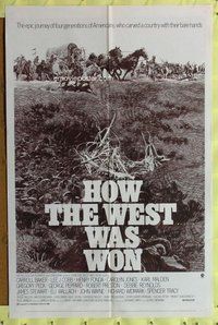 e425 HOW THE WEST WAS WON style A one-sheet movie poster R70 John Ford epic!