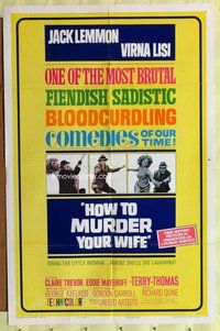e426 HOW TO MURDER YOUR WIFE style B one-sheet movie poster '65 Jack Lemmon