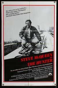 e429 HUNTER one-sheet movie poster '80 Steve McQueen, Eli Wallach