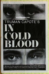 e443 IN COLD BLOOD one-sheet movie poster '68 Robert Blake, Scott Wilson