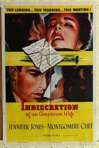 e450 INDISCRETION OF AN AMERICAN WIFE one-sheet movie poster '54 DeSica