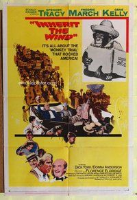e451 INHERIT THE WIND one-sheet movie poster '60 Spencer Tracy, Gene Kelly