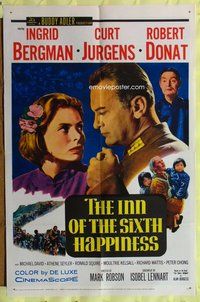 e452 INN OF THE SIXTH HAPPINESS one-sheet movie poster '59 Ingrid Bergman