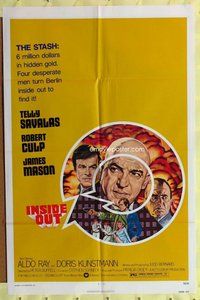 e454 INSIDE OUT one-sheet movie poster '75 Telly Savalas, Robert Culp