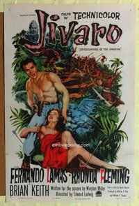 e469 JIVARO one-sheet movie poster '54 3-D Rhonda Fleming, Fernando Lamas