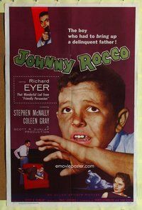 e471 JOHNNY ROCCO one-sheet movie poster '58 Richard Eyer, drug smuggling!