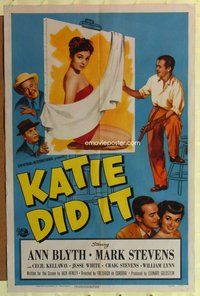 e478 KATIE DID IT one-sheet movie poster '51 super sexy Ann Blyth!