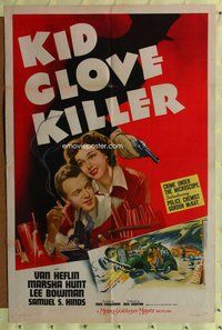 e483 KID GLOVE KILLER one-sheet movie poster '42 Van Heflin, Marsha Hunt