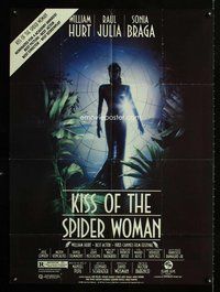 e493 KISS OF THE SPIDER WOMAN video one-sheet movie poster '85 Sonia Braga