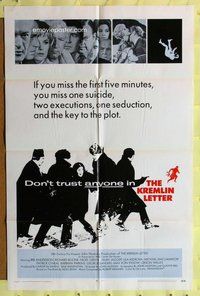 e496 KREMLIN LETTER int'l one-sheet movie poster '70 John Huston, Andersson