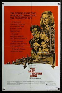 e517 LAST PICTURE SHOW signed one-sheet movie poster R74 Cybill Shepherd!