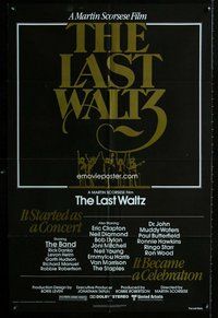 e519 LAST WALTZ one-sheet movie poster '78 Martin Scorsese, rock & roll!