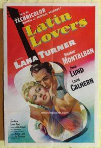 e520 LATIN LOVERS one-sheet movie poster '53 Lana Turner, Montalban