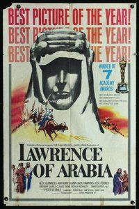 e522 LAWRENCE OF ARABIA style D one-sheet movie poster '62 David Lean