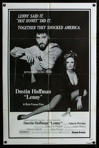 e526 LENNY style B one-sheet movie poster '74 Dustin Hoffman, Perrine, Fosse