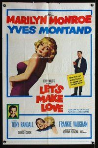 e527 LET'S MAKE LOVE one-sheet movie poster '60 sexy Marilyn Monroe!