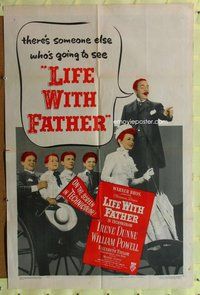 e533 LIFE WITH FATHER one-sheet movie poster '47 William Powell, Dunne