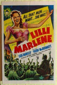 e536 LILLI MARLENE one-sheet movie poster '51 Hugh McDermott