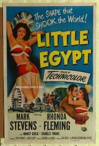 e540 LITTLE EGYPT one-sheet movie poster '51 super sexy Rhonda Fleming!
