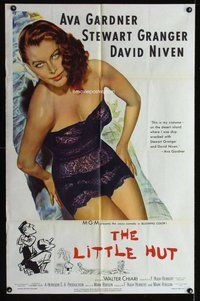 e541 LITTLE HUT one-sheet movie poster '57 super sexy Ava Gardner!