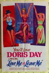 e562 LOVE ME OR LEAVE ME one-sheet movie poster R64 sexy Doris Day!