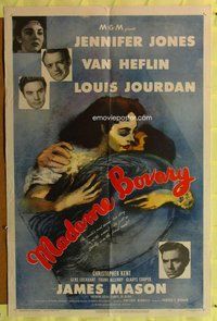 e571 MADAME BOVARY one-sheet movie poster '49 Jennifer Jones, Heflin