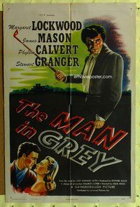 e578 MAN IN GREY one-sheet movie poster '45 James Mason, Margaret Lockwood