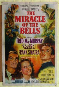e600 MIRACLE OF THE BELLS one-sheet movie poster '48 Frank Sinatra, Valli