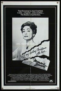 e604 MOMMIE DEAREST one-sheet movie poster '81 Faye Dunaway as Crawford!