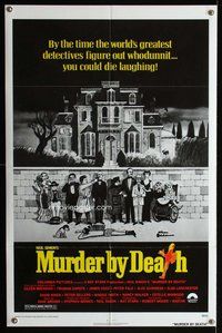 e612 MURDER BY DEATH one-sheet movie poster '76 Charles Addams artwork!