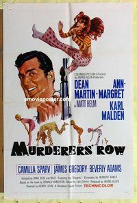 e614 MURDERERS' ROW one-sheet movie poster '66 Dean Martin, Ann-Margret