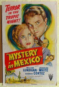 e617 MYSTERY IN MEXICO one-sheet movie poster '48 Robert Wise, Lundigan