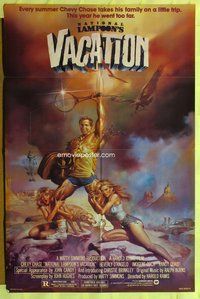 e618 NATIONAL LAMPOON'S VACATION one-sheet movie poster '83 Boris art!