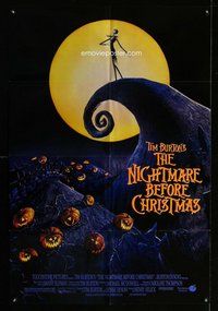 e628 NIGHTMARE BEFORE CHRISTMAS DS one-sheet movie poster '93 Tim Burton