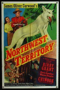 e630 NORTHWEST TERRITORY one-sheet movie poster '51 Chinook the Wonder Dog!