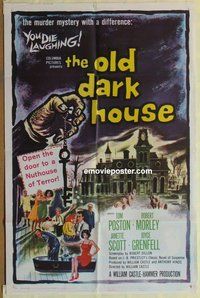 e636 OLD DARK HOUSE one-sheet movie poster '63 Hammer, William Castle