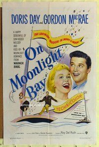 e640 ON MOONLIGHT BAY one-sheet movie poster '51 Doris Day, Gordon MacRae