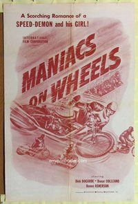 e642 ONCE A JOLLY SWAGMAN one-sheet movie poster '51 Maniacs on Wheels!