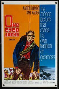 e644 ONE EYED JACKS one-sheet movie poster R66 Brando directed & starred!