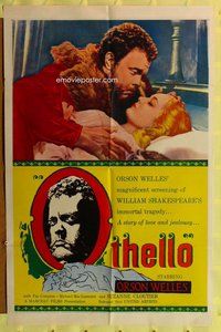 e650 OTHELLO one-sheet movie poster '55 Orson Welles, Shakespeare
