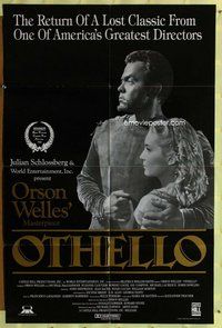 e651 OTHELLO one-sheet movie poster R92 Orson Welles, Shakespeare