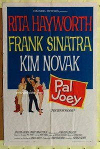 e659 PAL JOEY one-sheet movie poster '57 Rita Hayworth, Sinatra, Novak
