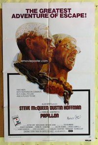 e660 PAPILLON one-sheet movie poster '74 very first Allied Artists release!