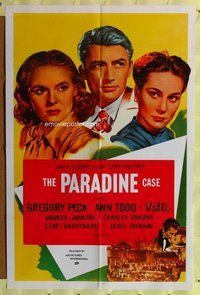 e662 PARADINE CASE one-sheet movie poster R70s Alfred Hitchcock, Peck, Todd