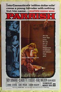 e664 PARRISH one-sheet movie poster '61 Troy Donahue, Claudette Colbert