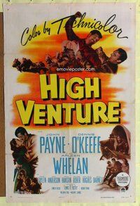 e665 PASSAGE WEST int'l one-sheet movie poster '51 John Payne, High Venture!