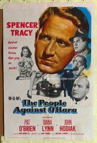e670 PEOPLE AGAINST O'HARA one-sheet movie poster '51 Spencer Tracy
